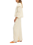 SUMMERY Copenhagen Barbara Stripe Ruffle Sleeve Blouse, Ecru White 663