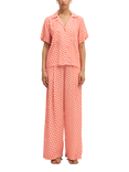 SUMMERY Copenhagen Carol Geometric Shirt, Camellia 652