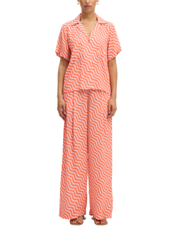 SUMMERY Copenhagen Carol Geometric Shirt, Camellia 652, Camellia 652