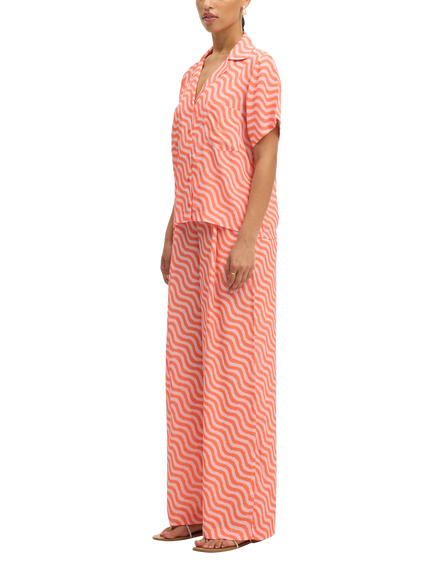 SUMMERY Copenhagen Carol Geometric Shirt, Camellia 652 - view 2, Camellia 652