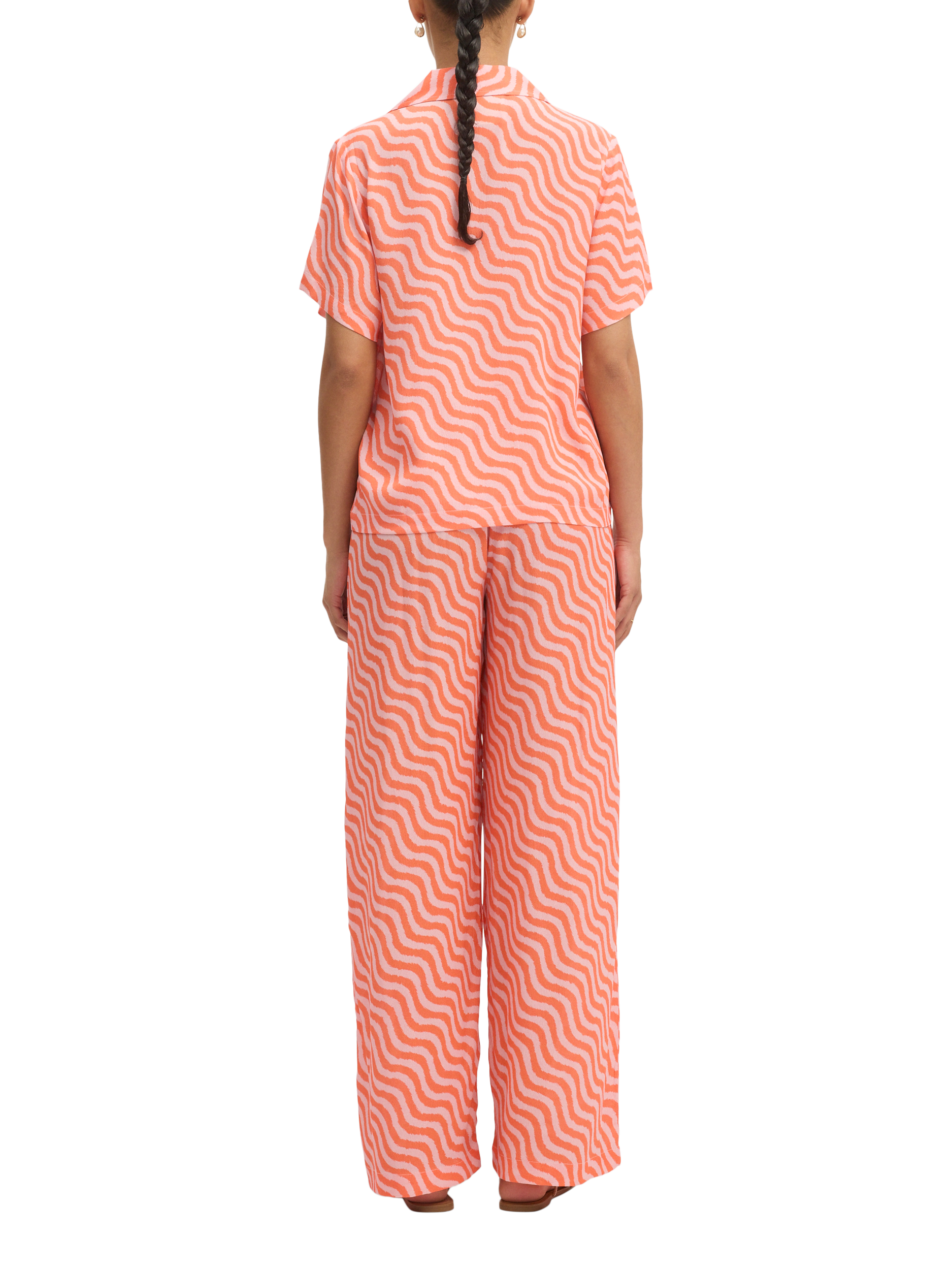 Product image 3 of 3, which shows SUMMERY Copenhagen Carol Geometric Shirt, Camellia 652, XS