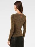 Forever New Gia Twist Detail Top, Gold Bronze, Gold Bronze