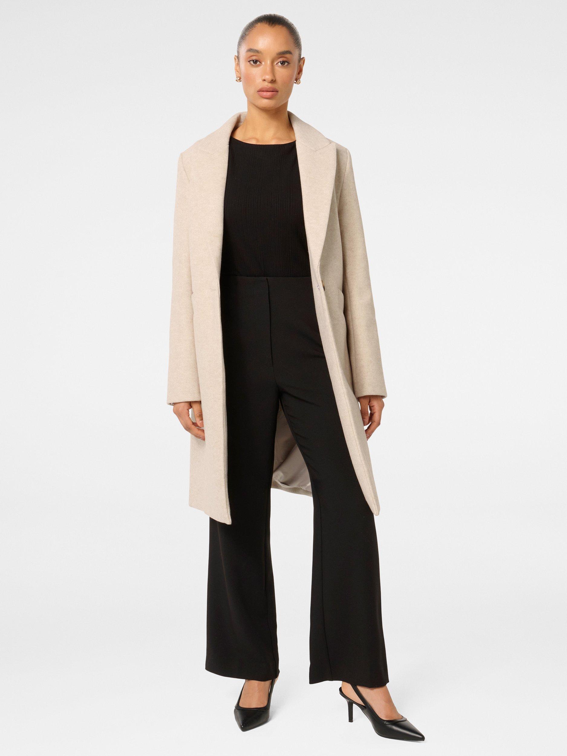 Product image 5 of 5, which shows Forever New Petite Bonnie Longline Coatigan, Oatmeal Marle, 4
