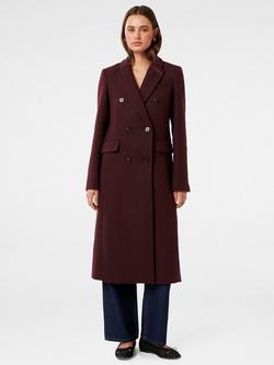 Forever New Chandelle Double Breasted Coat, Black Rose