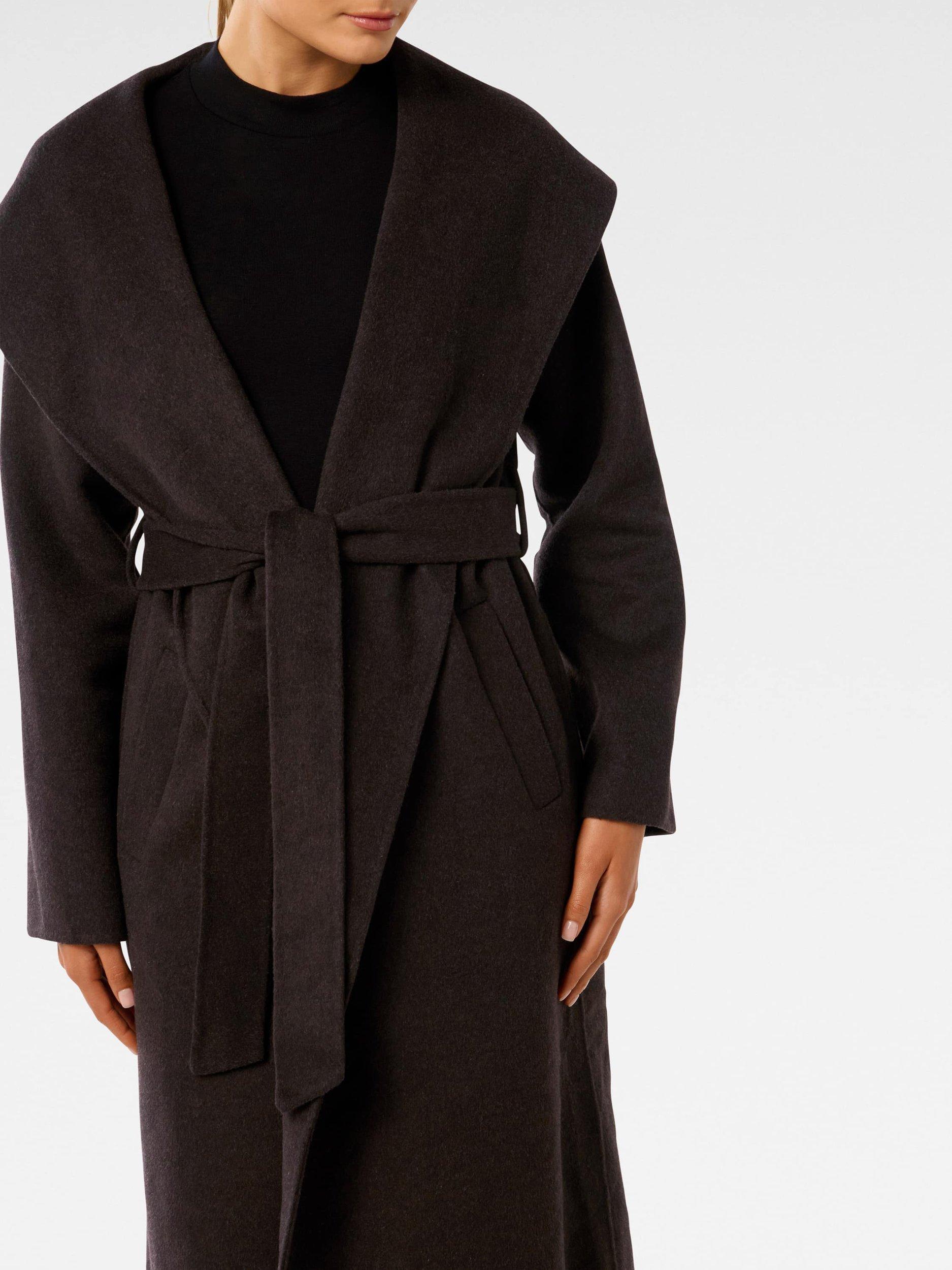 Product image 4 of 5, which shows Forever New Charlotte Shawl Coat, Coffee, 4