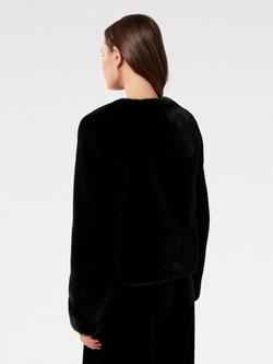 Forever New Lana Faux Fur Coat, Black - view 2, Black