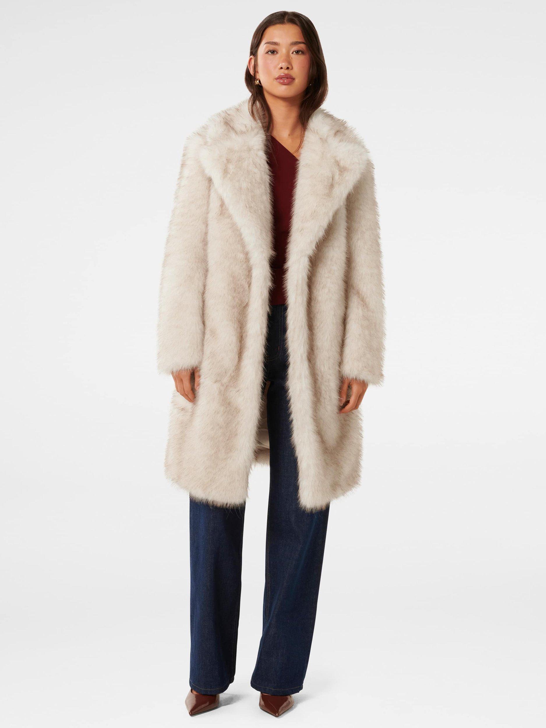 Product image 5 of 5, which shows Forever New Victoria Faux Fur Coat, Mink, 4