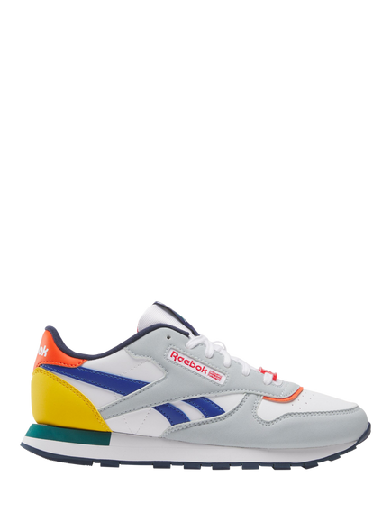 Reebok Kids' Classic Leather Trainers, Moon/Navy, Moon/Navy