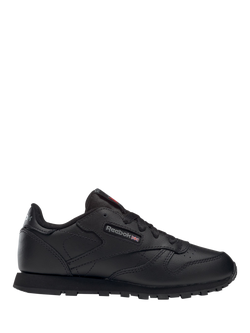 Reebok Kids' Classic Leather Trainers, Black, Black