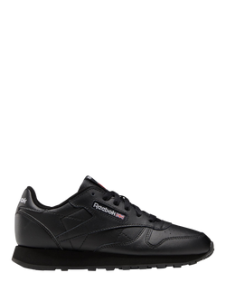 Reebok Kids' Classic Leather Trainers, Black, Black