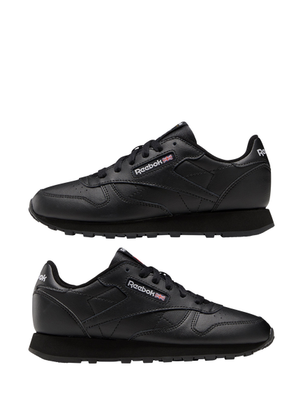 Reebok Kids' Classic Leather Trainers, Black - view 2, Black