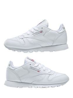 Reebok Kids' Classic Leather Trainers, White - view 2, White