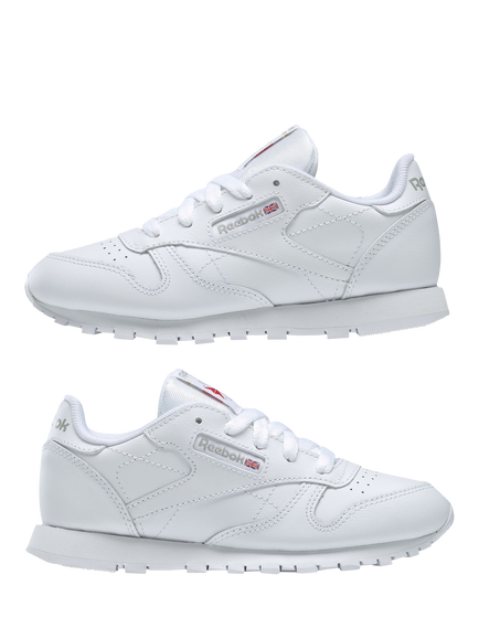 Reebok Kids' Classic Leather Trainers, White - view 2, White