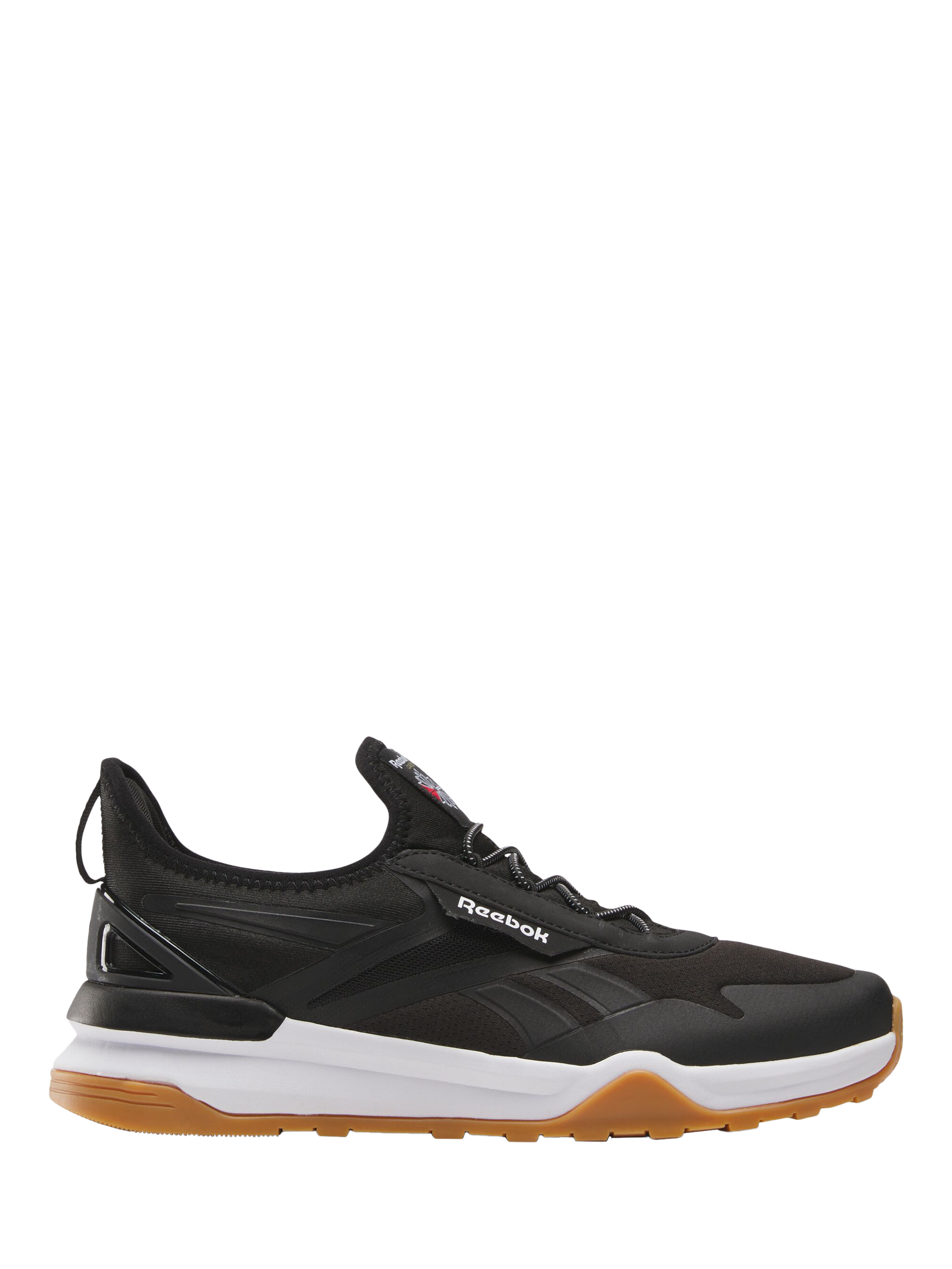 Product image 1 of 5, which shows Reebok Kids' Heritage Slip On Trainers, Black/White, 3