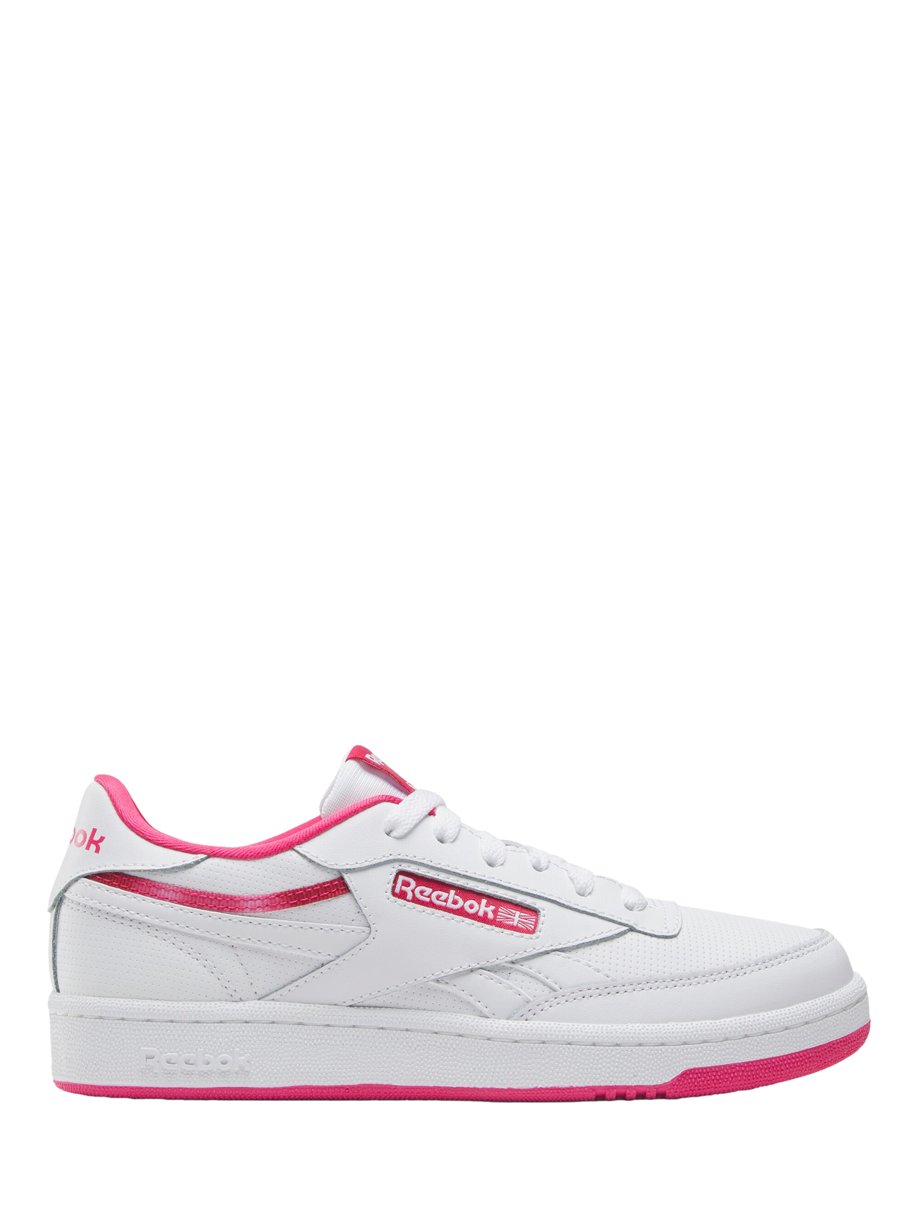 Reebok Kids' Club C Revenge Trainers, White/Pink