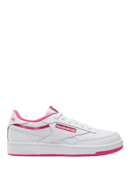 Reebok Kids' Club C Revenge Trainers, White/Pink, White/Pink