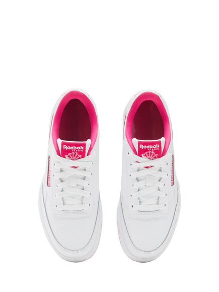 Reebok Kids' Club C Revenge Trainers, White/Pink - view 2, White/Pink