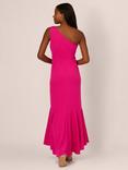 Adrianna Papell Studio Beaded Knit Crepe Maxi Dress, Fuchsia