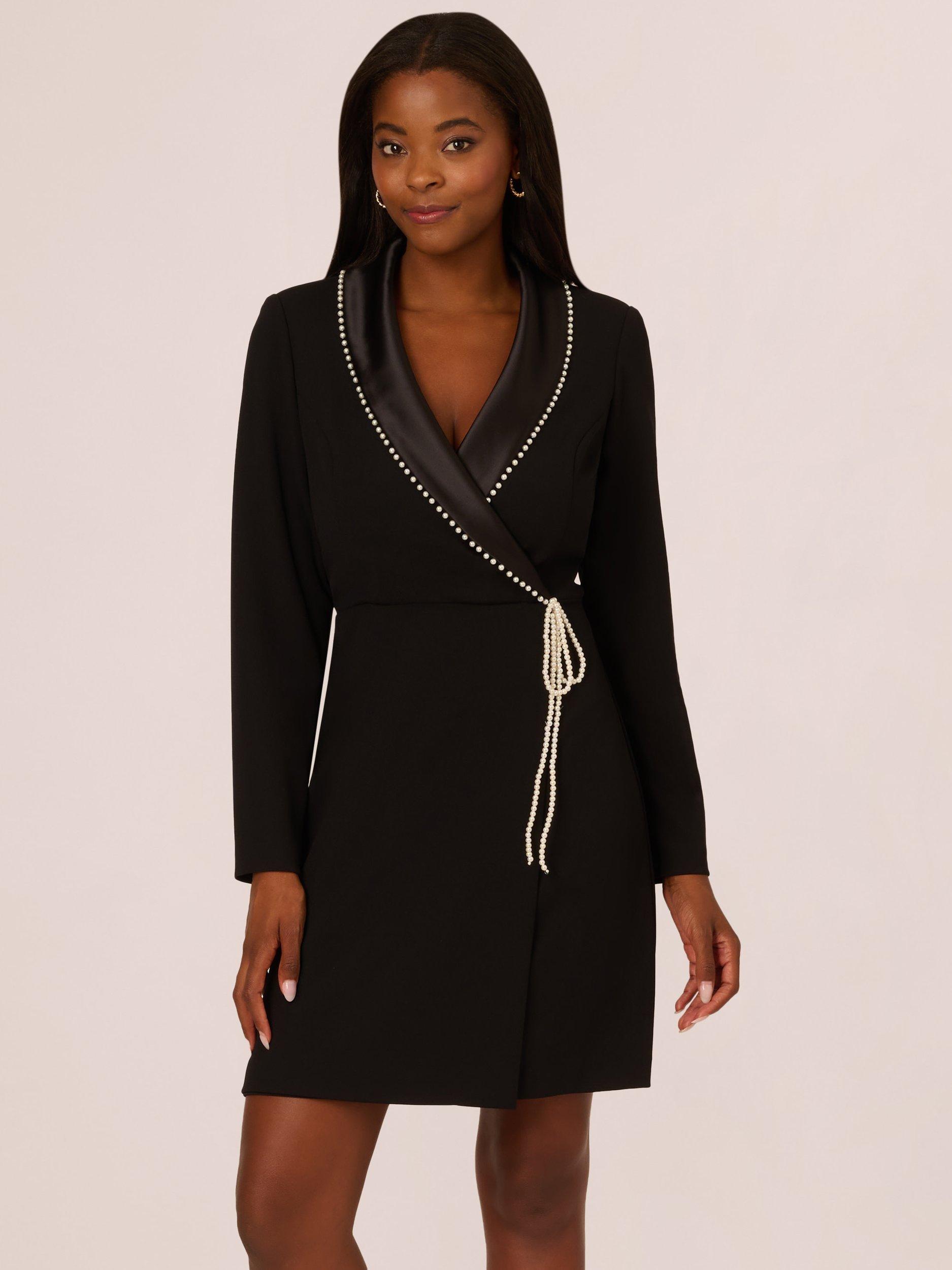 【海外限定】AdriannaPapell ドレス☆Roll Neck Pearl Black Mid Buy Adrianna Papell Roll Neck Pearl Black Midi Dress from