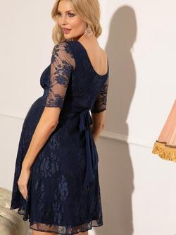 Tiffany Rose Esther Lace Maternity & Nursing Dress, Midnight Blue - view 2, Midnight Blue