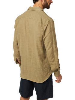 Peregrine Resort Cotton Textured Weave Shirt, Moss - view 2, Moss