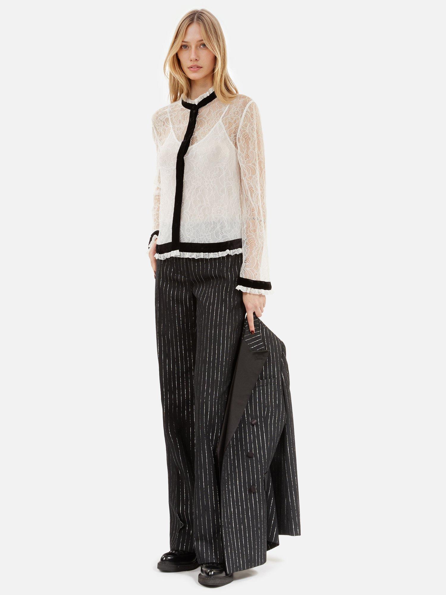 Product image 1 of 6, which shows THE KOOPLES Colour Contrast Top, White/Black, 8