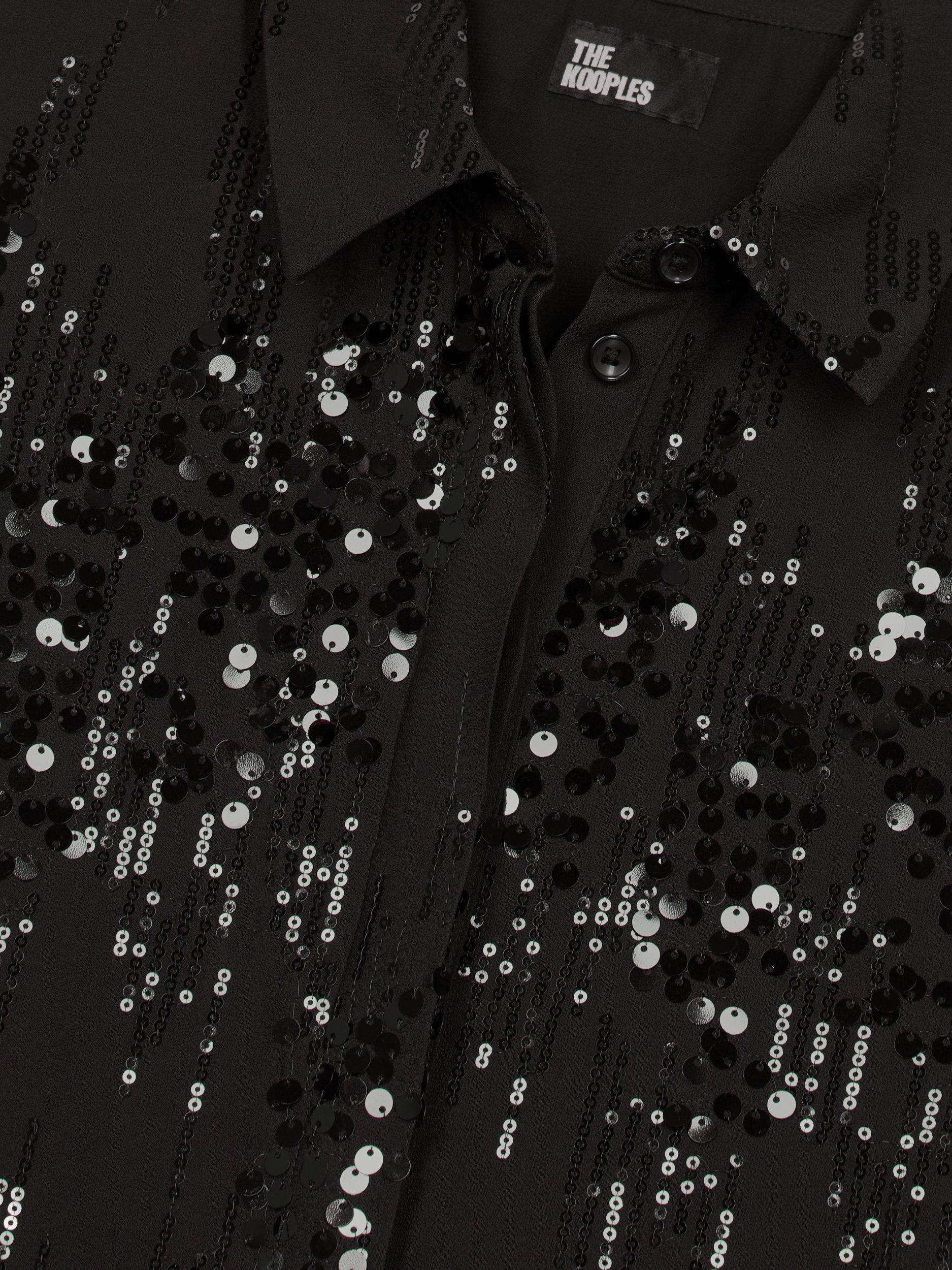 Product image 6 of 6, which shows THE KOOPLES Sequin Long Sleeve Shirt, Black, 10