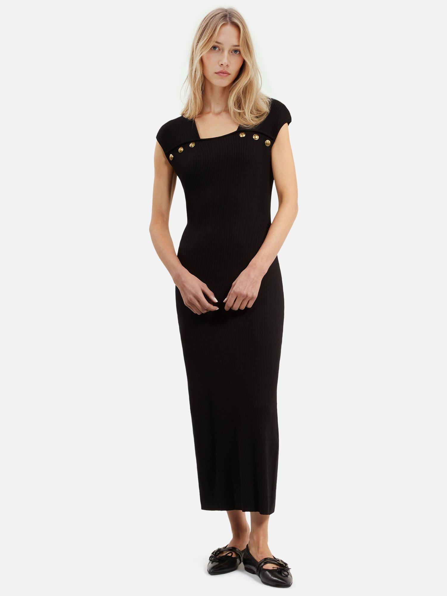Product image 4 of 4, which shows THE KOOPLES Embellished Knitted Maxi Dress, Black, 12