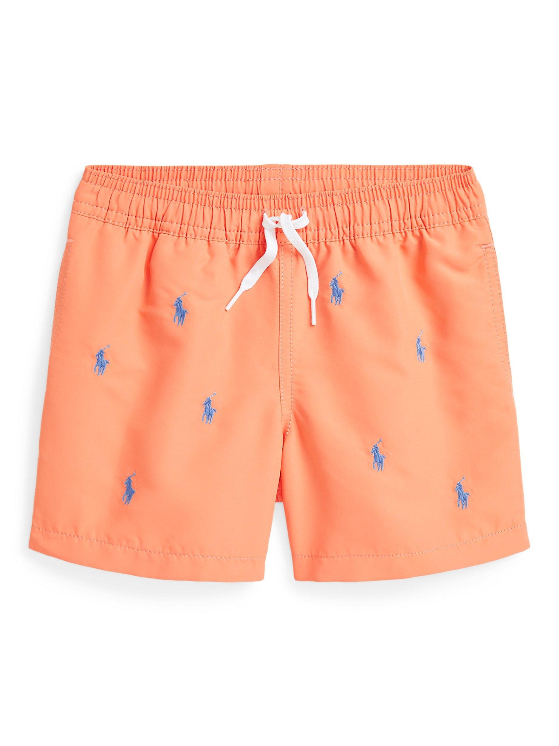 Product image 1 of 2, which shows Ralph Lauren Kids' Swim Shorts, Poppy, 2 years