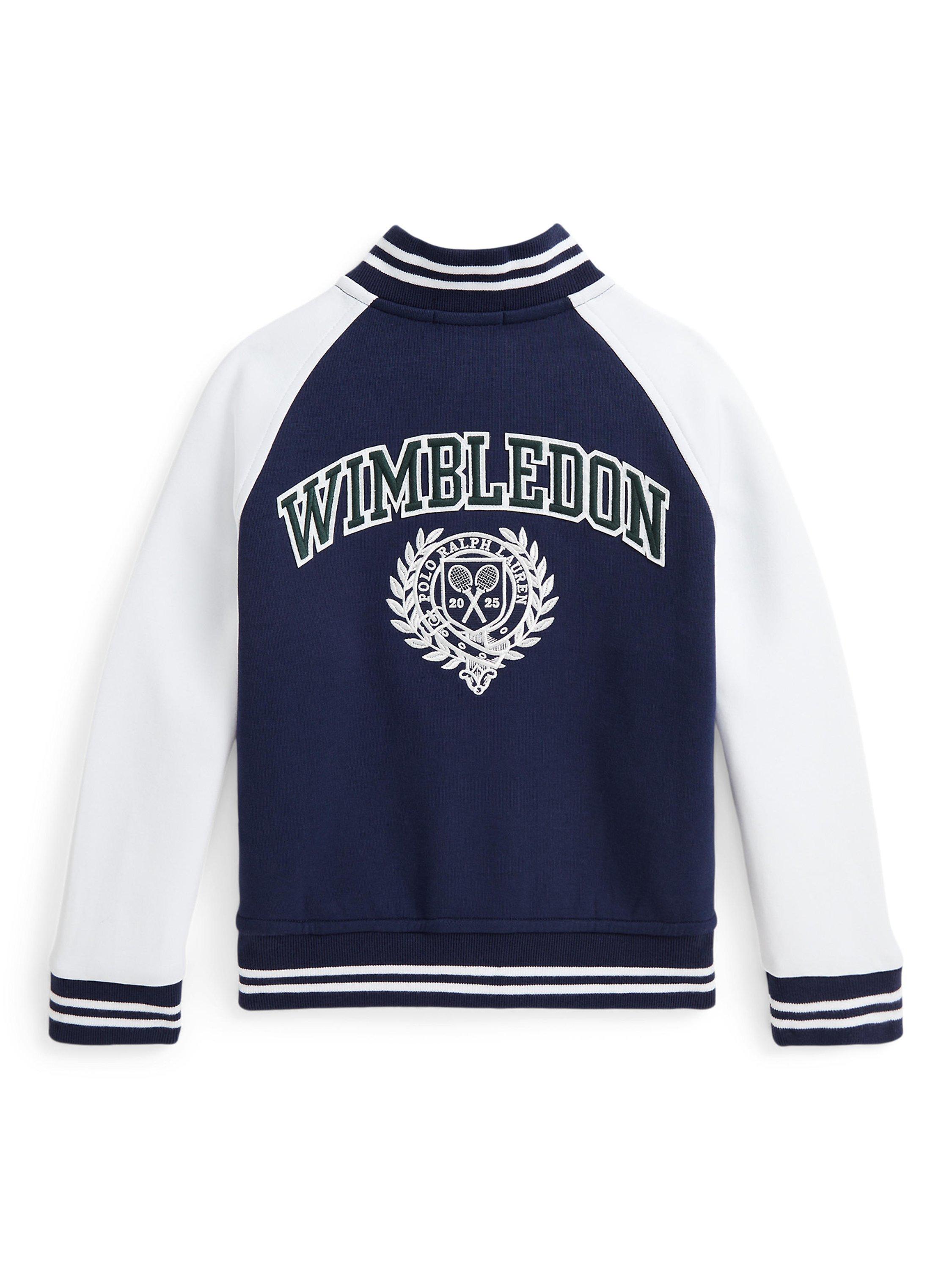 Product image 2 of 2, which shows Polo Ralph Lauren Kids' Wimbledon Varsity Jacket, Refined Navy, 6 years