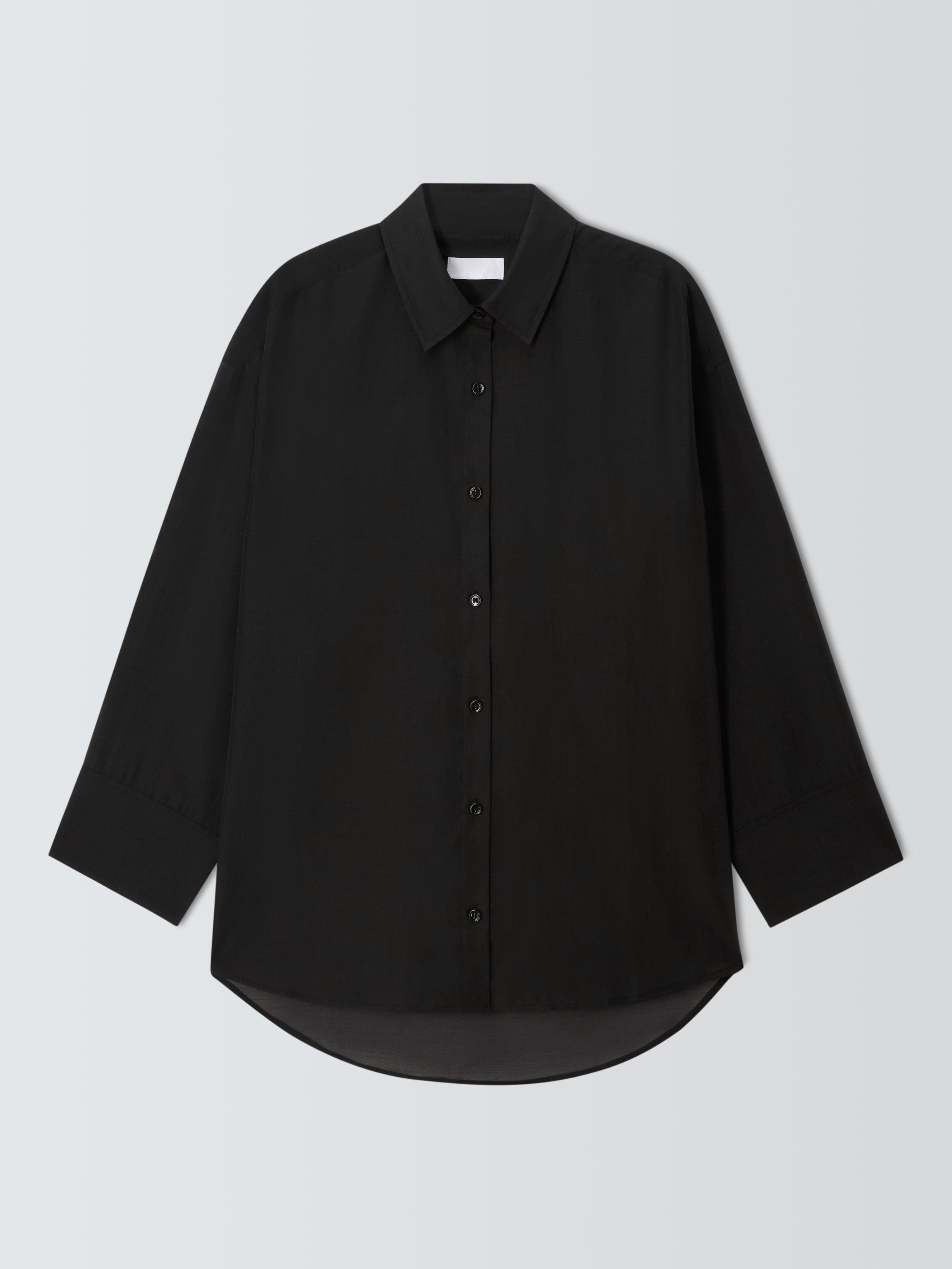 Product image 4 of 6, which shows John Lewis ANYDAY Sheer Long Sleeve Shirt, Black, 8