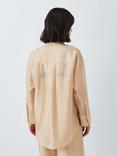 John Lewis ANYDAY Sheer Long Sleeve Shirt, Black, Beige