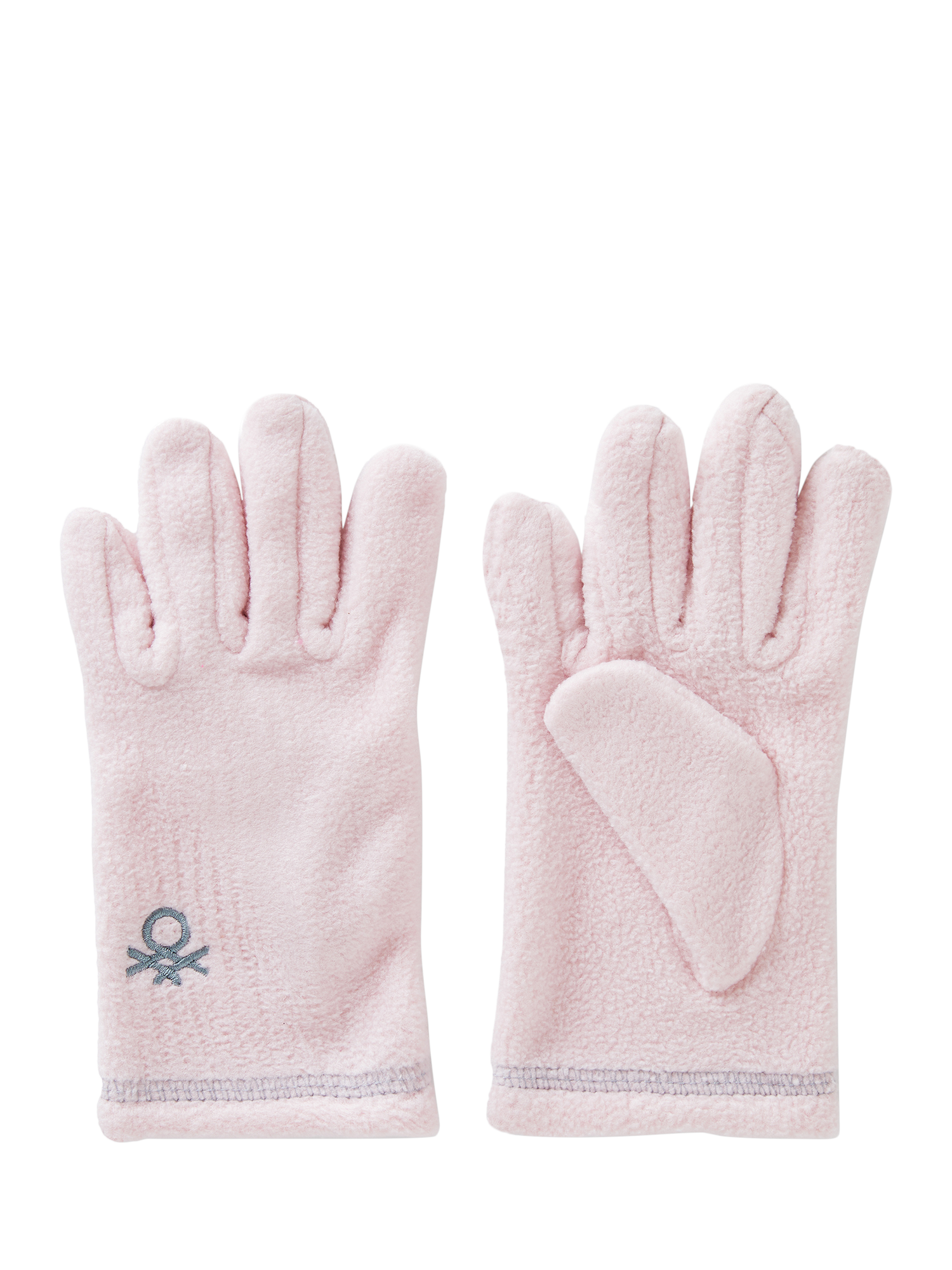 Benetton Kids' Fleece Gloves, Pastel Pink