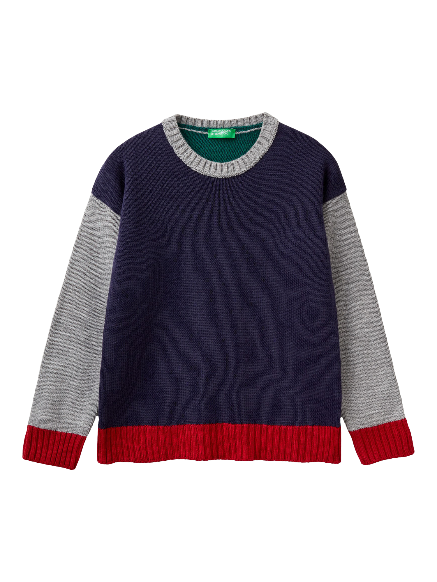 Benetton Kids' Colour Block Jumper