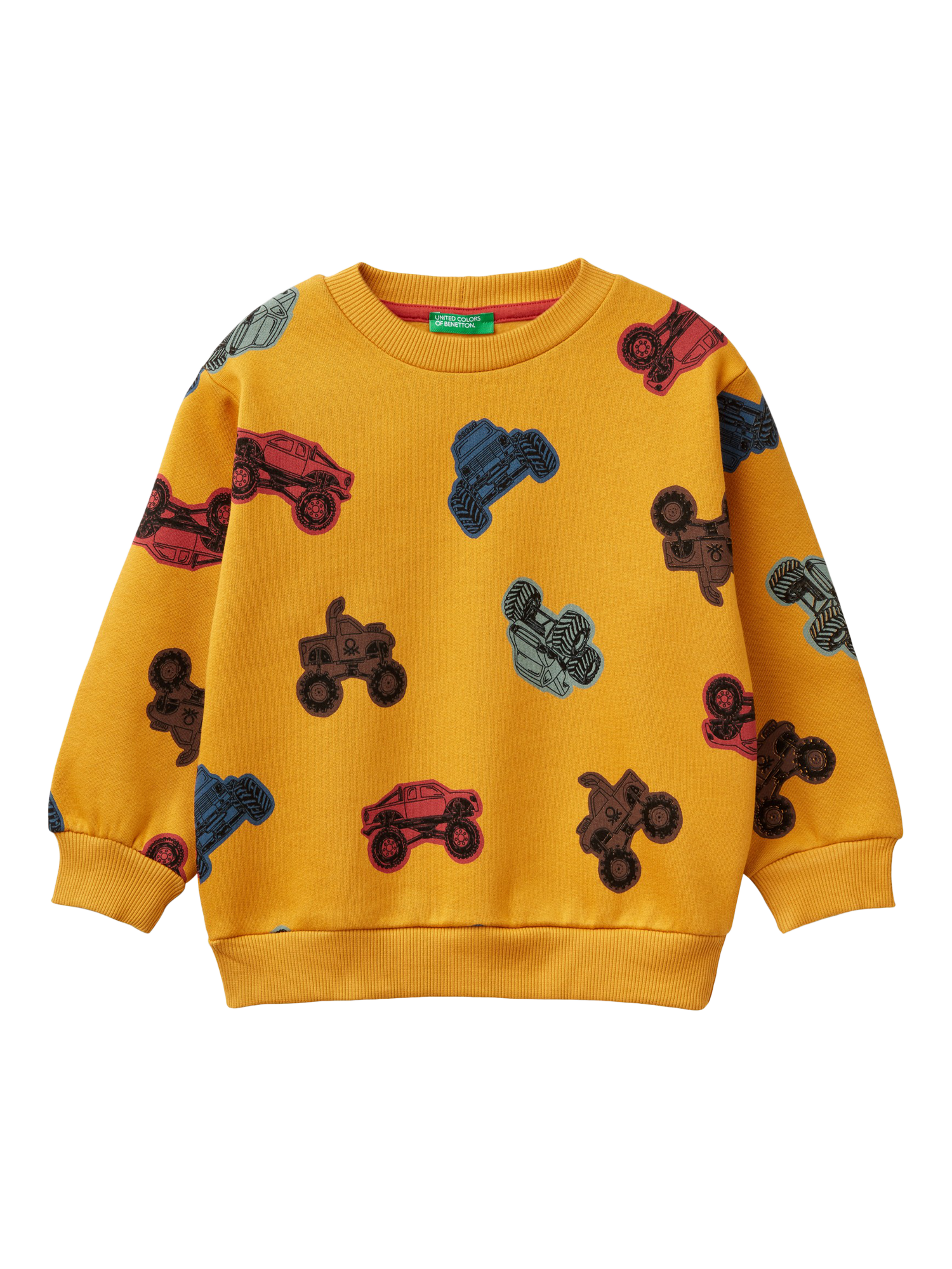 Benetton Kids' Vehicle Print Sweatshirt, Multi