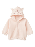 Benetton Baby Stripe Zip Up Hoodie, Light Powder