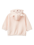 Benetton Baby Stripe Zip Up Hoodie, Light Powder