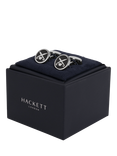 Hackett London Enamelled Button Cufflinks, Navy