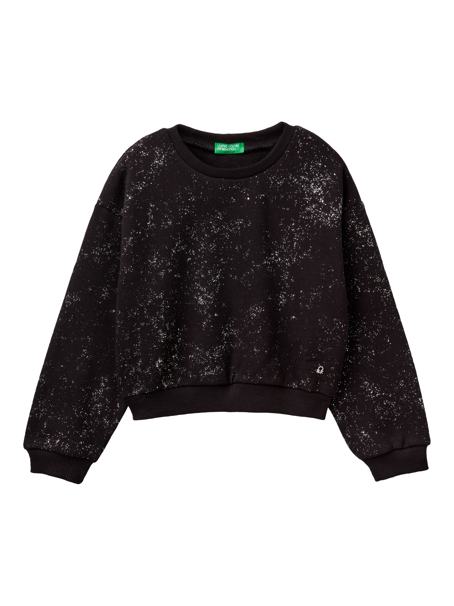Benetton Kids' Stardust Sweatshirt, Black