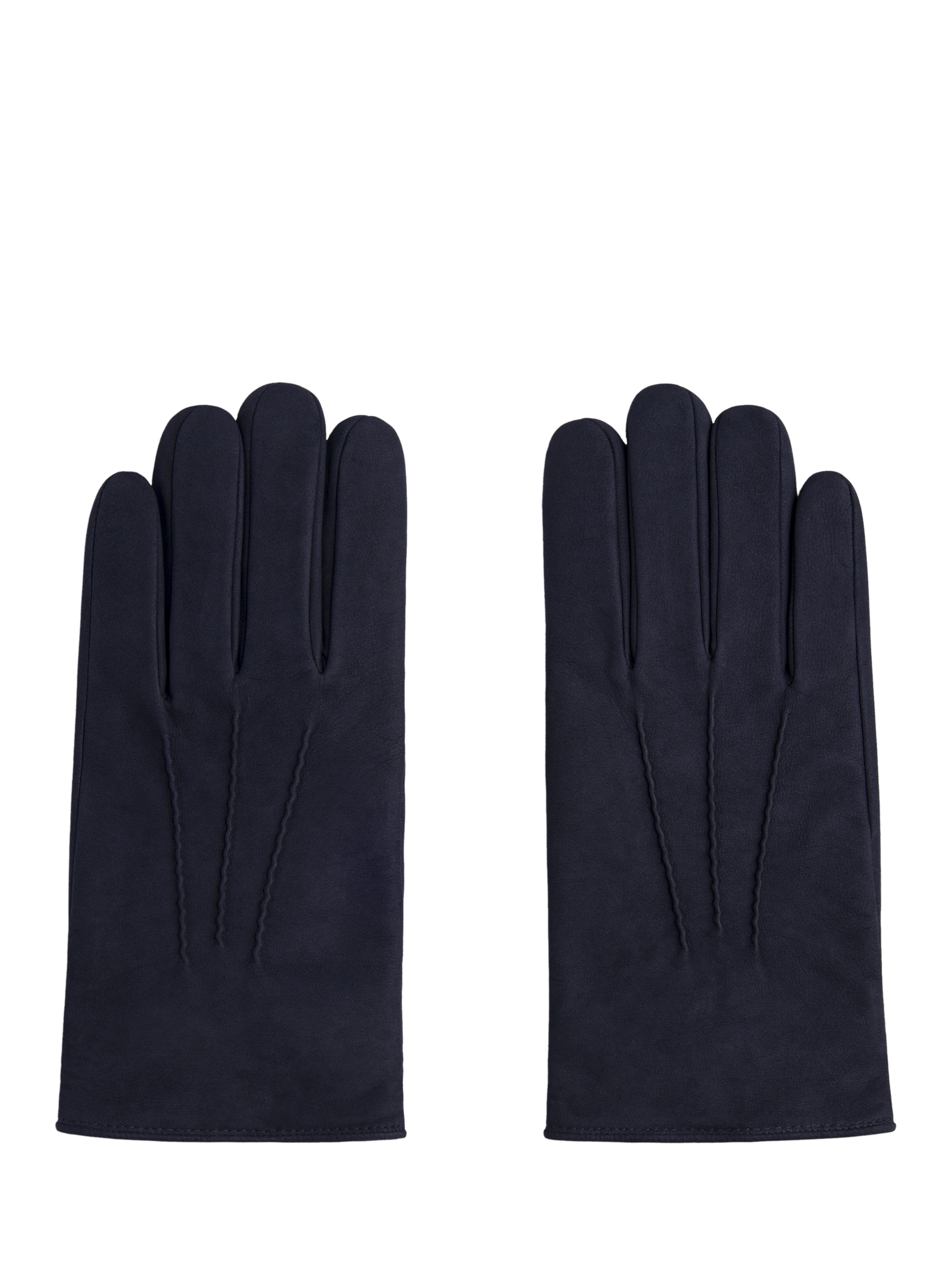 Hackett London Leather Gloves, Navy
