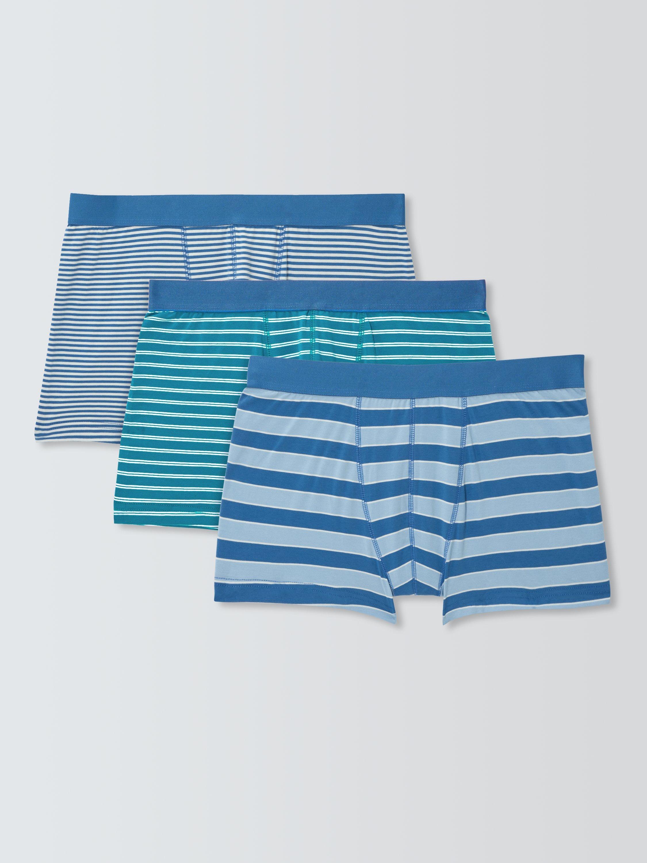 John Lewis Trunks, Pack of 3, Blue