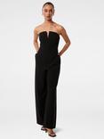 Forever New Petite Cora Corset Bodice Jumpsuit, Black, Black