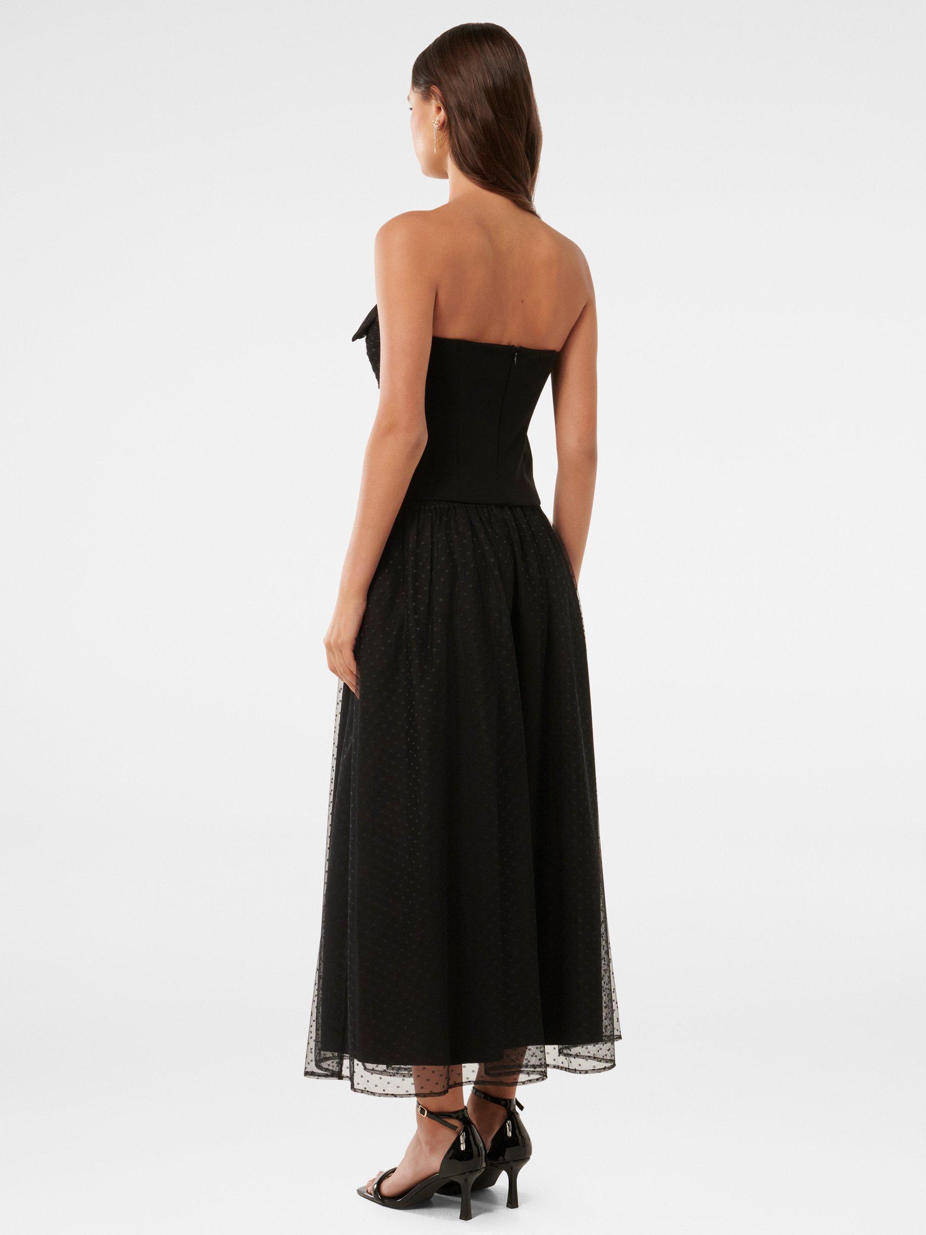 Tulle Skirt Black Strapless Midi Forever New Anais Tulle Midi Skirt