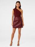 Forever New Eleni Faux Leather Mini Skirt, Burgundy, Burgundy