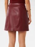 Forever New Eleni Faux Leather Mini Skirt, Burgundy, Burgundy