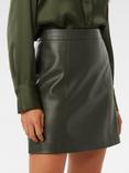 Forever New Eleni Faux Leather Mini Skirt, Deep Pine, Deep Pine