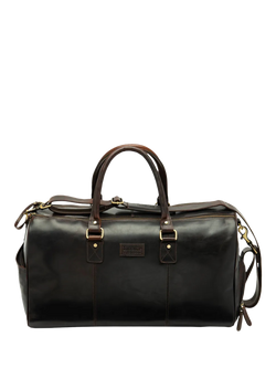 Loake Devon Vegetable Tanned Leather Travel Bag, Brown, Brown