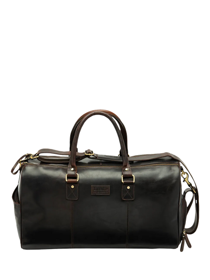 Loake Devon Vegetable Tanned Leather Travel Bag, Brown, Brown