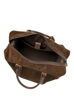 Loake Balmoral Suede and Leather Weekend Bag, Polo - view 2, Polo