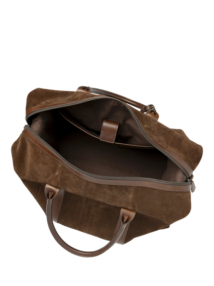 Loake Balmoral Suede and Leather Weekend Bag, Polo - view 2, Polo